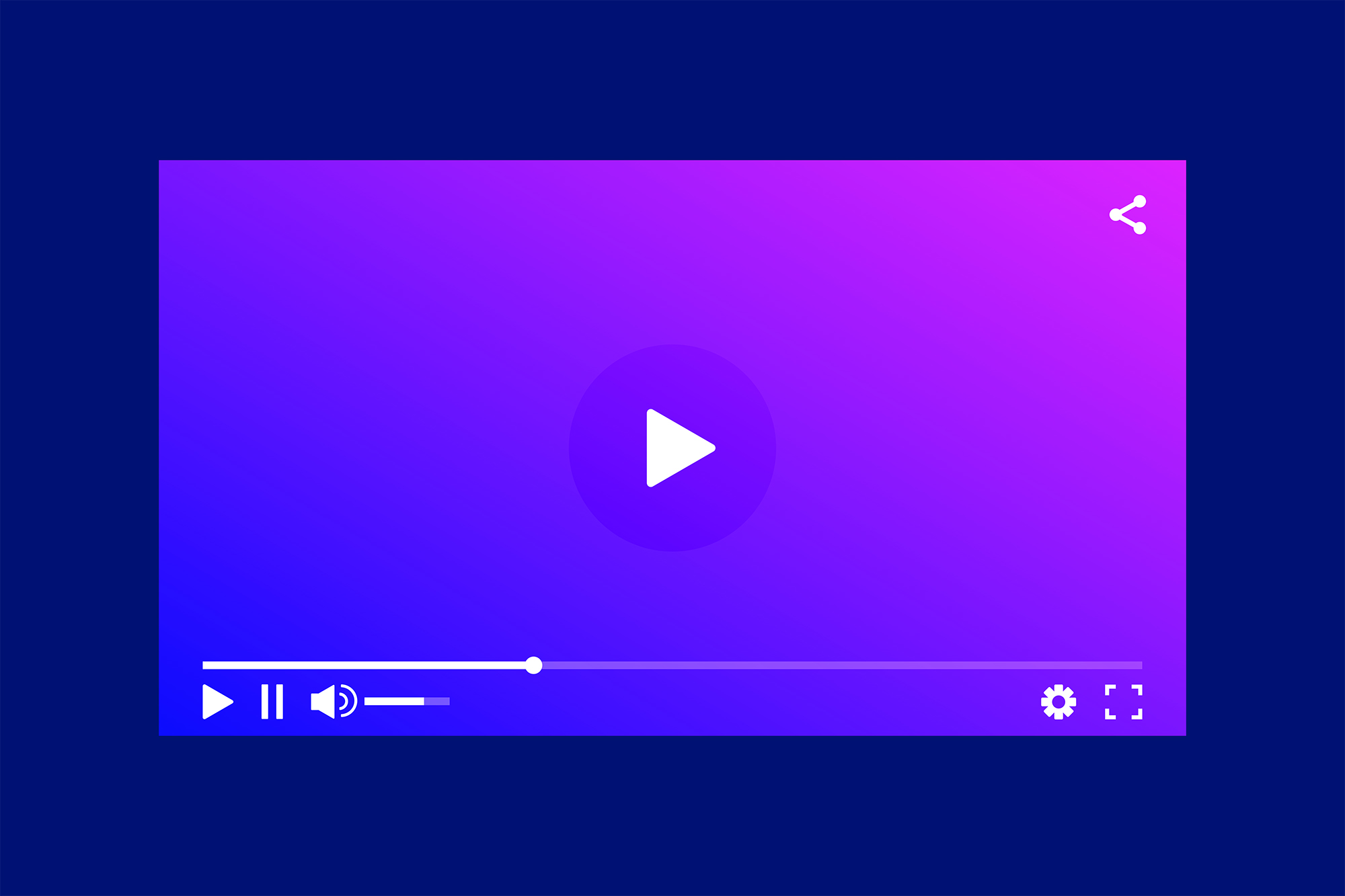 illustration of a video player for online video hosting